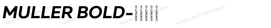 MULLER BOLD字体转换